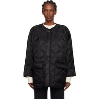 The Frankie Shop Black Teddy Quilted Jacket 252115F061000