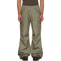 Reese Cooper Khaki Cotton Ripstop Wide Leg Cargo Pants 252115M188003