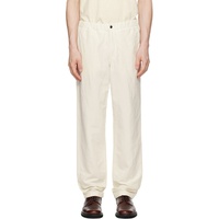 NORSE PROJECTS White Ezra Relaxed Cotton Linen Trousers 252116M191000
