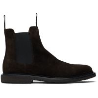 Common Projects Brown Waxed Suede Chelsea Boots 252133M223001