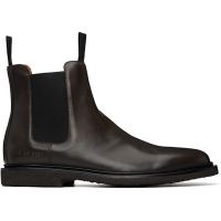 Common Projects Brown Leather Chelsea Boots 252133M223003