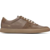 Common Projects Taupe BBall Slim Gum Sole Sneakers 252133M237021