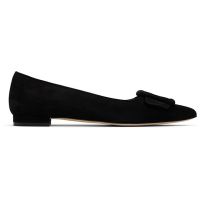 Manolo Blahnik Black Maysale Pump Ballerina Flats 252140F118000