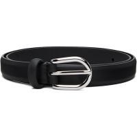 Andersons Black Skinny Nappy Calf Leather Buckle Belt 252176F001000