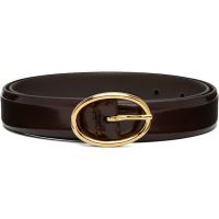 Andersons Brown Shiny Leather Oval Buckle Belt 252176F001022