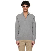 Polo Ralph Lauren Gray Wool Quarter Zip Sweater 252213M201007