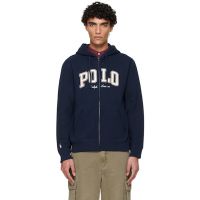Polo Ralph Lauren Navy Logo Fleece Full-Zip Hoodie 252213M202009