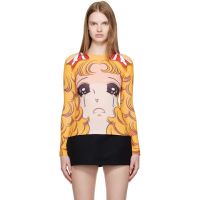 Pushbutton Yellow Ribbon Jersey Crying Girl T-shirt 252252F110025