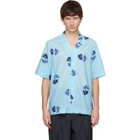 Paul Smith Blue Tri Flower Short-Sleeve Shirt 252260M192005