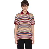 Paul Smith Multicolor Noisy Signature Stripe Cotton Polo 252260M212015