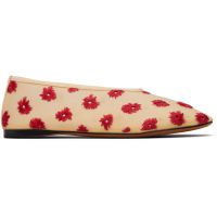 Proenza Schouler Beige Tee Embroidered Ballerina Flats 252288F118000