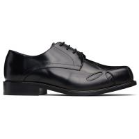 Stefan Cooke Black Slashed Square Toe Derbys 252300M225000
