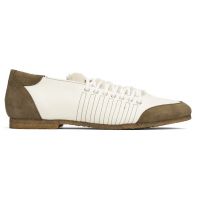 Stefan Cooke White & Brown Lace Trainer Sneakers 252300M225005