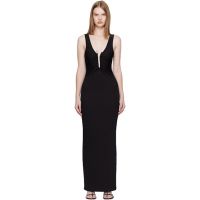 Christopher Esber Black Crystal Pin Tank Maxi Dress 252311F055003