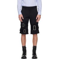 Comme des Garcons Homme Plus Black Wool Cotton Satin Shorts 252347M193002