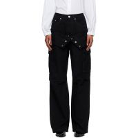 Andersson Bell Black Double Waist Work Wide-Leg Cargo Pants 252375F069002