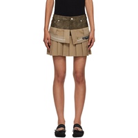 Andersson Bell Beige Inside Out Pleats Miniskirt 252375F090001