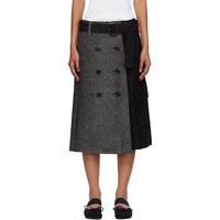 Andersson Bell Black Whitney Trench Pleats Midi Skirt 252375F092003