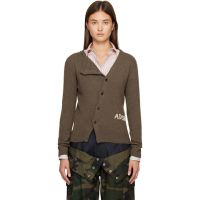 Andersson Bell Brown Hand Stitched Basic Cardigan 252375F095003