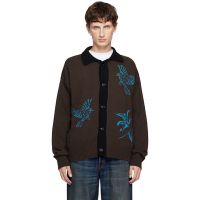 Andersson Bell Brown Bird Intarsia Cardigan 252375M200002