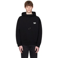 Black Maison Kitsune Handwriting Oversize Hoodie 252389M202003