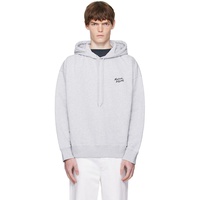 Gray Maison Kitsune Handwriting Oversize Hoodie 252389M202004