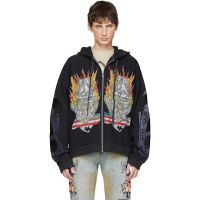 Who Decides War Black Engulfed Memories Zip Up Hoodie 252389M202044