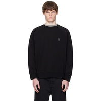 Maison Kitsune Black Bold Fox Head Patch Oversized Sweatshirt 252389M204000