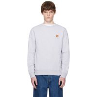 Maison Kitsune Gray Fox Head Patch Regular Sweatshirt 252389M204010