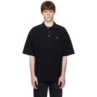 Maison Kitsune Black Bold Fox Head Patch Oversize Polo 252389M212001