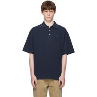 Maison Kitsune Navy Bold Fox Head Patch Oversize Polo 252389M212003