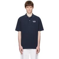 Navy Maison Kitsune Handwriting Comfort Polo 252389M212005