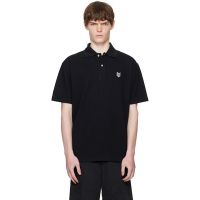 Maison Kitsune Black Bold Fox Head Patch Comfort Polo 252389M212007