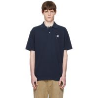 Maison Kitsune Navy Fox Head Comfort Polo 252389M212009