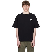 Black Maison Kitsune Handwriting Oversized T-shirt 252389M213000