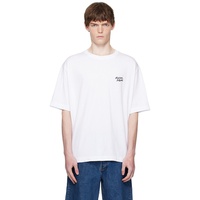 White Maison Kitsune Handwriting Oversized T-shirt 252389M213001