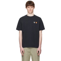 Maison Kitsune Black Double Bold Fox Head Comfort T-shirt 252389M213018