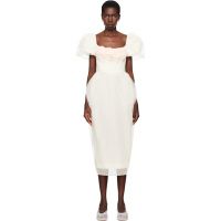 Simone Rocha SSENSE Exclusive Bridal Capsule Bust Detail Carnation Maxi Dress 252405F055002