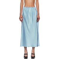 Simone Rocha Blue Single Hip Detail Easy Midi Skirt 252405F092009