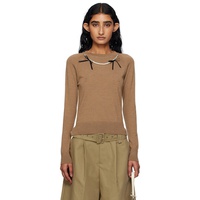 Simone Rocha Brown Embellished Classic Sweater 252405F096003