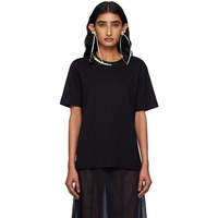 Simone Rocha Black Pearl & Chain Boy T-shirt 252405F110011