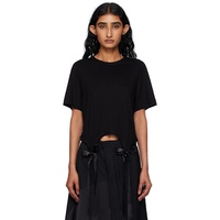 Simone Rocha Black Bow Tail Easy T-shirt 252405F110018