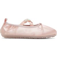 Simone Rocha Pink Beaded Grip Ballerina Flats 252405F118000