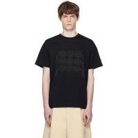 Simone Rocha Black Ribbon Daisy Chain Print T-shirt 252405M213003