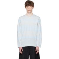 Simone Rocha Blue Ribbon Daisy Chain Print Long Sleeve T-shirt 252405M213007