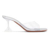 Amina Muaddi Transparent Lupita Glass Slipper 70 Heeled Sandals 252415F125007