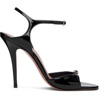 Amina Muaddi Black Adut Heeled Sandals 252415F125034
