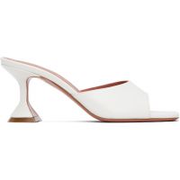 Amina Muaddi White Lupita Slipper 70 Heeled Sandals 252415F125054