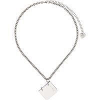 Im Sorry by Petra Collins SSENSE Exclusive Silver Dheygere Edition Diary Necklace 252437F023000