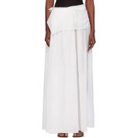 Paris Georgia White Elemental Silk Voile Maxi Skirt 252438F093002
